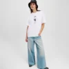 PLISSERADE JEANS MED VID BEN PLISSERADE JEANS MED VID BEN