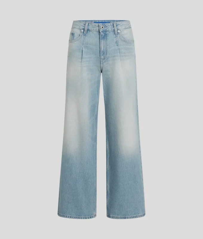PLISSERADE JEANS MED VID BEN PLISSERADE JEANS MED VID BEN
