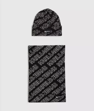 Presentpaket med logotypsjal och mössa Presentpaket med logotypsjal och mössa