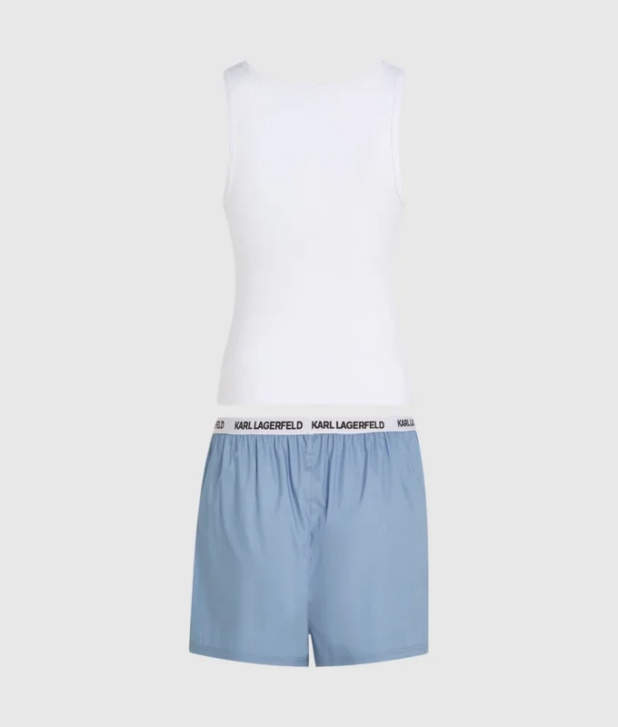 Pyjamas med linne och shorts Pyjamas med linne och shorts