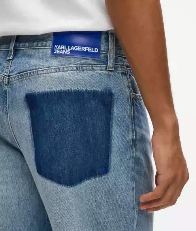 Raka jeans med borttagna fickor Raka jeans med borttagna fickor