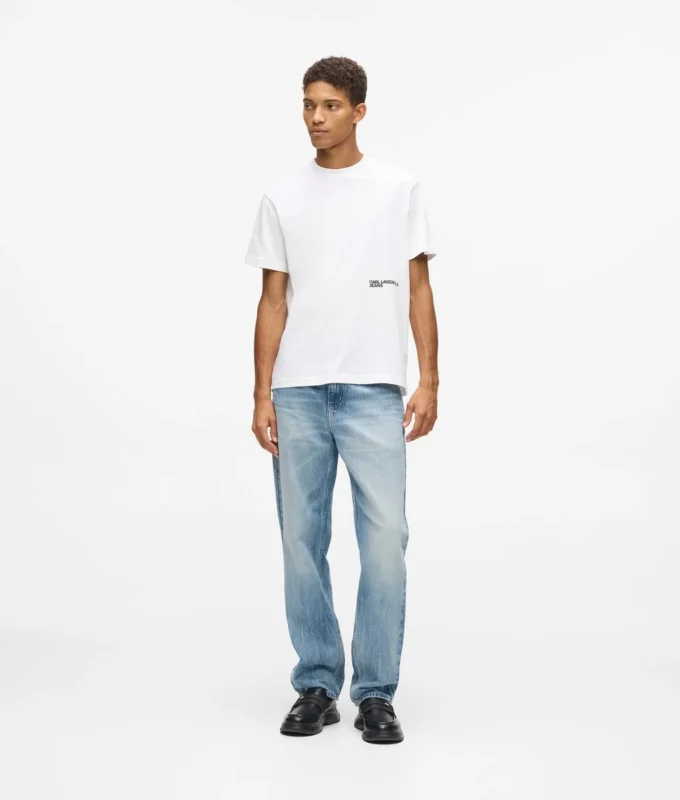 Raka jeans med borttagna fickor Raka jeans med borttagna fickor