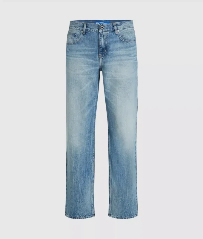 Raka jeans med borttagna fickor Raka jeans med borttagna fickor