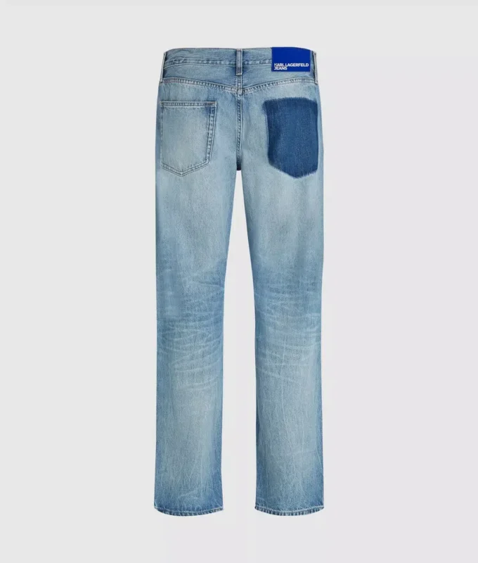 Raka jeans med borttagna fickor Raka jeans med borttagna fickor