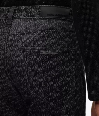 Raka jeans med heltäckande tryck Raka jeans med heltäckande tryck
