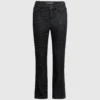 Raka jeans med heltäckande tryck