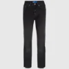 Raka jeans med hög midja och slitsade ben Raka jeans med hög midja och slitsade ben