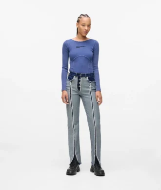 Raka jeans med insidan ut