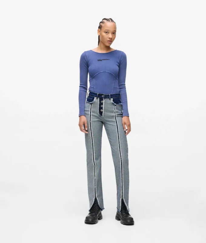 Raka jeans med insidan ut