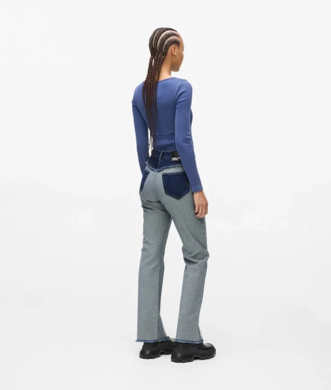 Raka jeans med insidan ut