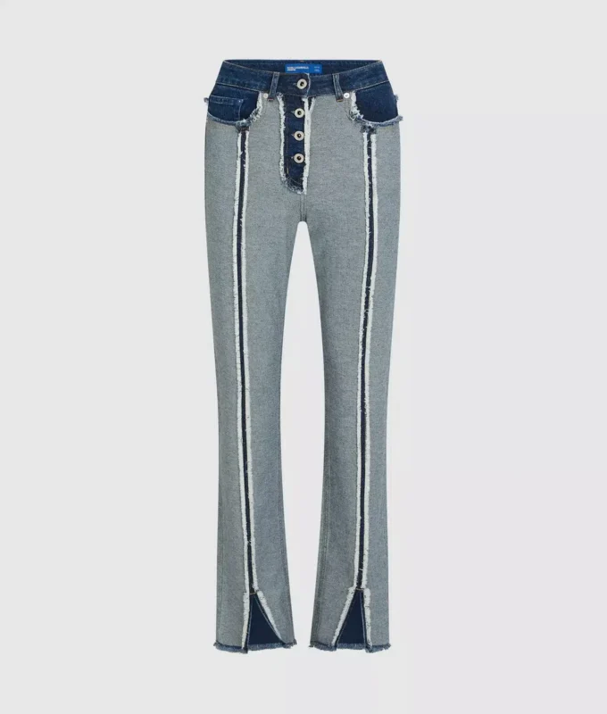 Raka jeans med insidan ut