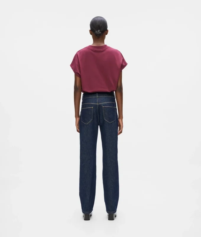 Raka jeans med knappdetaljer Raka jeans med knappdetaljer