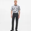 Raka jeans med monogram över hela ytan Raka jeans med monogram över hela ytan