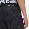 Raka jeans med monogram över hela ytan Raka jeans med monogram över hela ytan