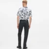 Raka jeans med monogram över hela ytan Raka jeans med monogram över hela ytan