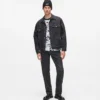 Raka jeans med monogram över hela ytan Raka jeans med monogram över hela ytan