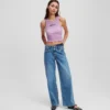 RELAXED JEANS MED DUBBEL MIDJA