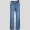 RELAXED JEANS MED DUBBEL MIDJA
