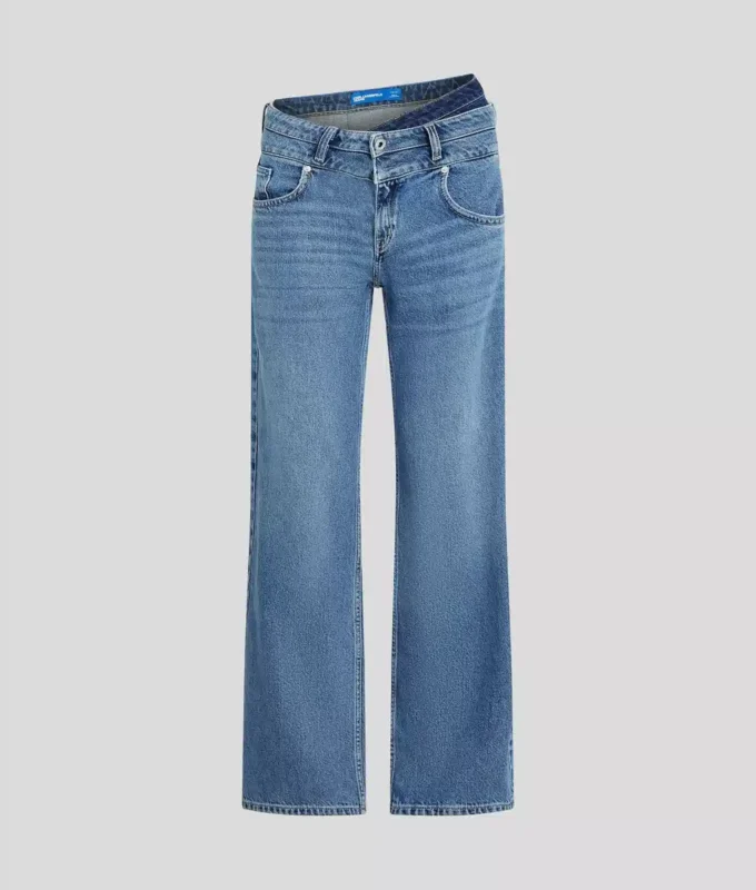 RELAXED JEANS MED DUBBEL MIDJA