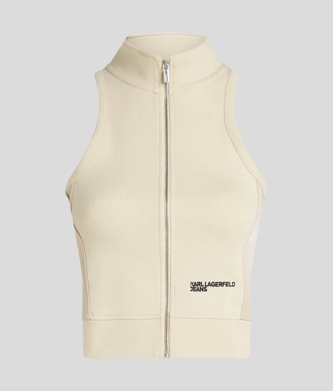 ÄRMÖS TOPP MED ZIP-FRONT ÄRMÖS TOPP MED ZIP-FRONT