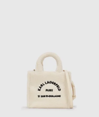 Rue St-Guillaume mini-toteväska i shearling
