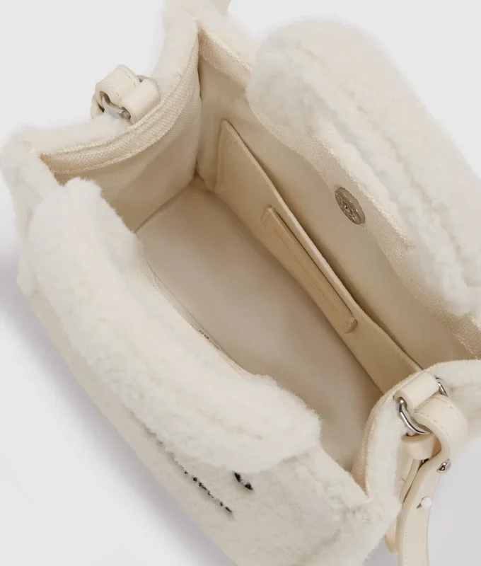 Rue St-Guillaume mini-toteväska i shearling