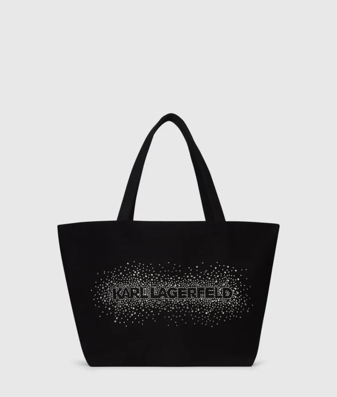 Shopper med logotyp i strass Shopper med logotyp i strass