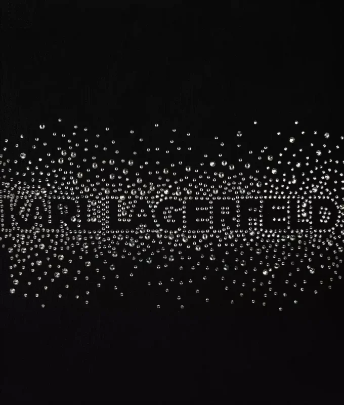 Shopper med logotyp i strass Shopper med logotyp i strass