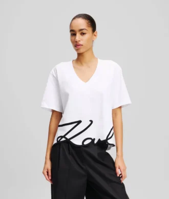SIGNATUR-T-SHIRT MED V-HALS