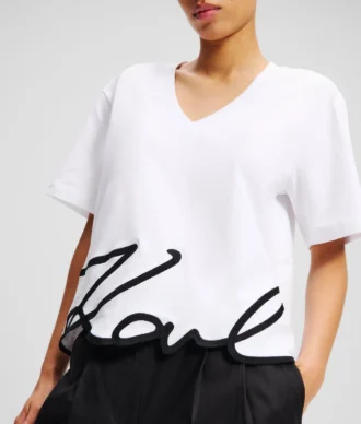 SIGNATUR-T-SHIRT MED V-HALS
