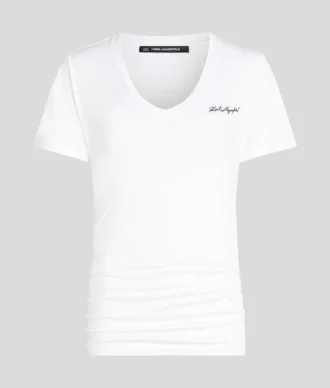 SIGNATUR V-HALS RUCHED T-SHIRT