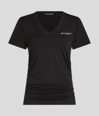 SIGNATUR V-HALS RUCHED T-SHIRT