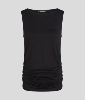 SIGNATURBOAT NECK RUCHED TOP