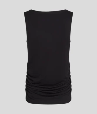 SIGNATURBOAT NECK RUCHED TOP