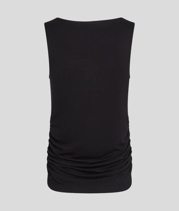 SIGNATURBOAT NECK RUCHED TOP SIGNATURBOAT NECK RUCHED TOP