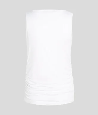 SIGNATURBOAT NECK RUCHED TOP