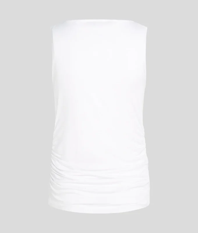 SIGNATURBOAT NECK RUCHED TOP SIGNATURBOAT NECK RUCHED TOP