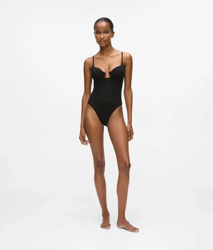 Signaturbodysuit med hög benöppning