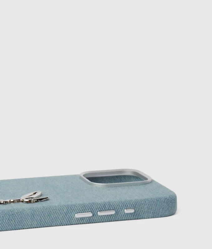 Signaturfodral i denim för iPhone 16 Pro Max