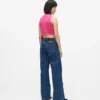 Sliten jeans med medelhög midja Sliten jeans med medelhög midja