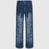 Sliten jeans med medelhög midja Sliten jeans med medelhög midja