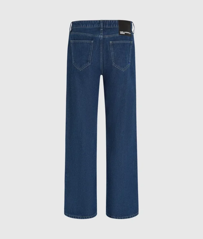 Sliten jeans med medelhög midja Sliten jeans med medelhög midja
