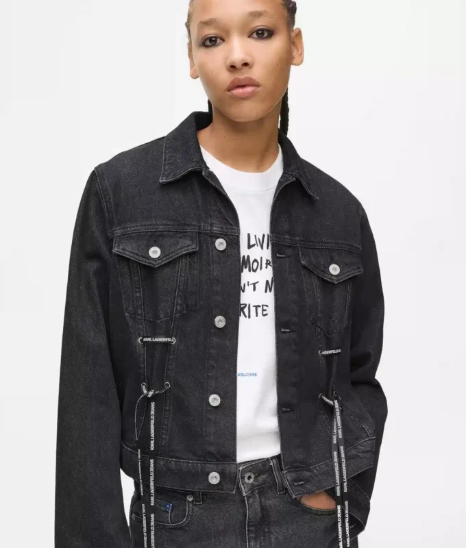 Snörbar jeansjacka Snörbar jeansjacka
