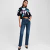 SPLIT-HEM HIGH-RISE STRAIGHT JEANS SPLIT-HEM HIGH-RISE STRAIGHT JEANS