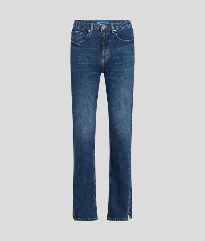 SPLIT-HEM HIGH-RISE STRAIGHT JEANS SPLIT-HEM HIGH-RISE STRAIGHT JEANS