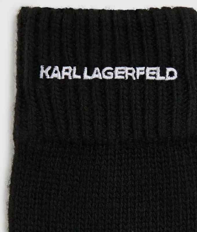 Stickade handskar med logotyp Stickade handskar med logotyp