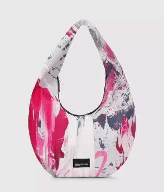Stor hobo-väska med målarmotiv