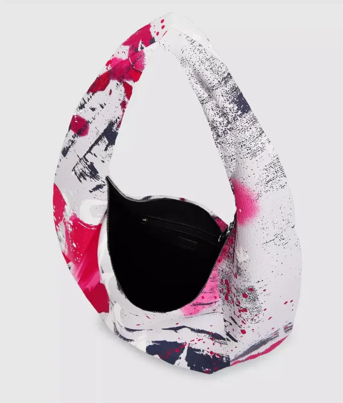 Stor hobo-väska med målarmotiv