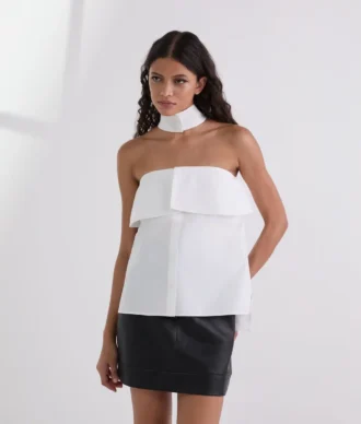 STRAPLESS POPLIN SKJORTA STRAPLESS POPLIN SKJORTA