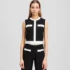STRICKAD TOPP MED KONTRASTERANDE PIPING STRICKAD TOPP MED KONTRASTERANDE PIPING